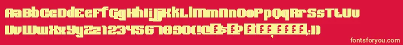 BoldType Font – Yellow Fonts on Red Background