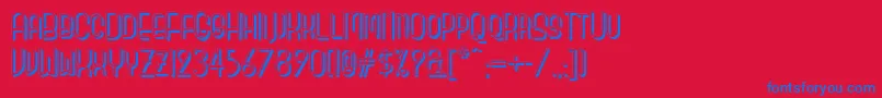 Monicassalonshadownf Font – Blue Fonts on Red Background