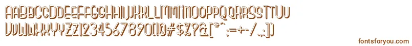 Monicassalonshadownf-fontti – ruskeat fontit valkoisella taustalla