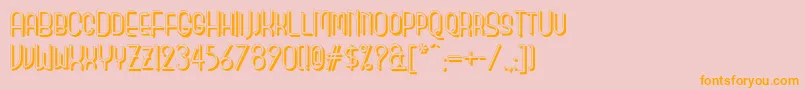 Monicassalonshadownf Font – Orange Fonts on Pink Background