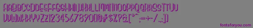 Monicassalonshadownf-Schriftart – Violette Schriften auf grauem Hintergrund