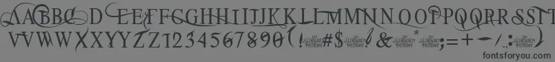 TheAlistaren Font – Black Fonts on Gray Background