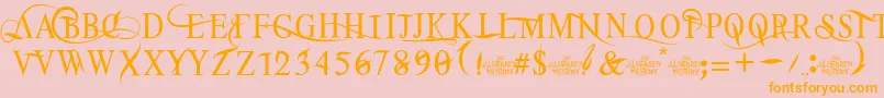 TheAlistaren Font – Orange Fonts on Pink Background
