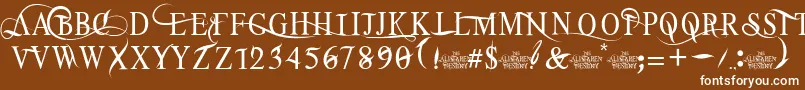 TheAlistaren Font – White Fonts on Brown Background