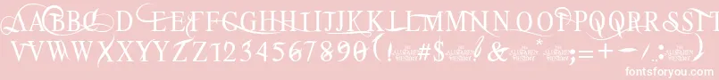 TheAlistaren Font – White Fonts on Pink Background