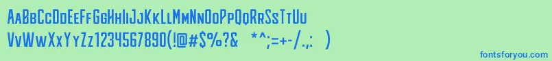 KnuckleheadFree Font – Blue Fonts on Green Background