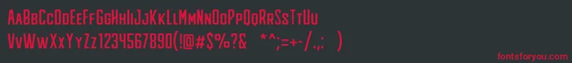 KnuckleheadFree Font – Red Fonts on Black Background