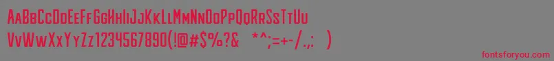 KnuckleheadFree Font – Red Fonts on Gray Background