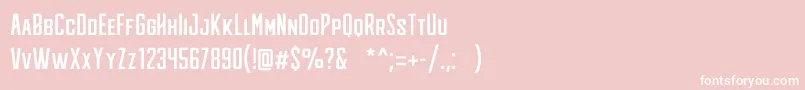 KnuckleheadFree Font – White Fonts on Pink Background