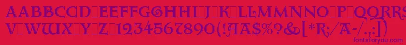 fuente AquitaineInitialsLetPlain.1.0 – Fuentes Moradas Sobre Fondo Rojo
