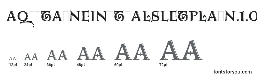 Размеры шрифта AquitaineInitialsLetPlain.1.0