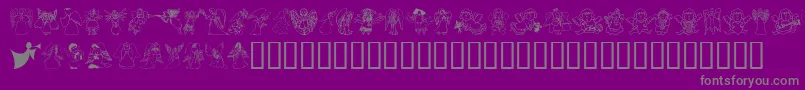Angelos1 Font – Gray Fonts on Purple Background