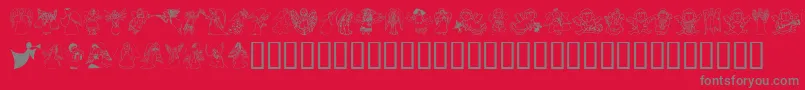 Angelos1-Schriftart – Graue Schriften auf rotem Hintergrund