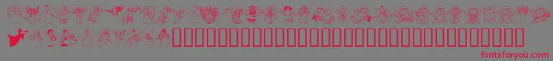 Angelos1 Font – Red Fonts on Gray Background