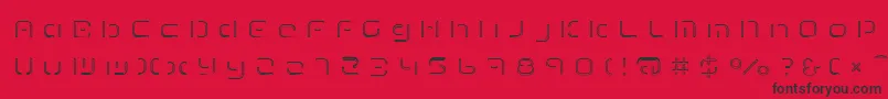 TermRegfff Font – Black Fonts on Red Background