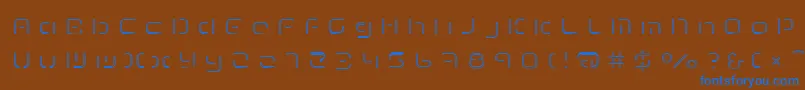 TermRegfff Font – Blue Fonts on Brown Background