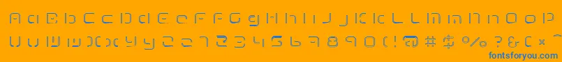 TermRegfff Font – Blue Fonts on Orange Background