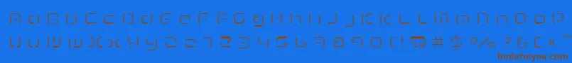 TermRegfff Font – Brown Fonts on Blue Background
