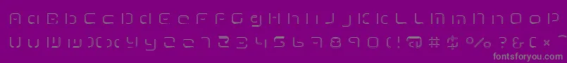TermRegfff-fontti – harmaat kirjasimet violetilla taustalla