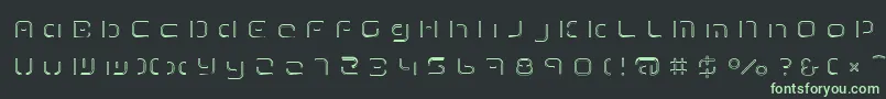 Fonte TermRegfff – fontes verdes em um fundo preto