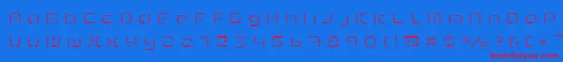 TermRegfff-fontti – punaiset fontit sinisellä taustalla