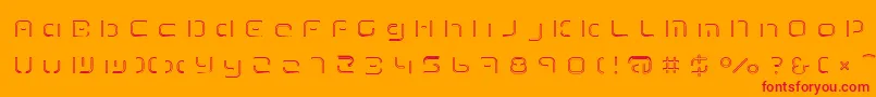 TermRegfff Font – Red Fonts on Orange Background