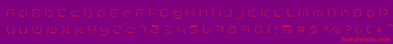 TermRegfff-fontti – punaiset fontit violetilla taustalla