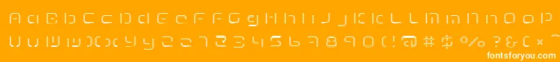 TermRegfff Font – White Fonts on Orange Background