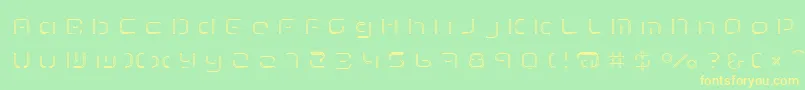 Шрифт TermRegfff – жёлтые шрифты на зелёном фоне