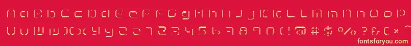 TermRegfff Font – Yellow Fonts on Red Background
