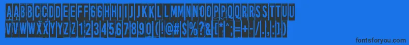 MoreNewsFromNowhere Font – Black Fonts on Blue Background
