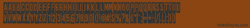 MoreNewsFromNowhere Font – Black Fonts on Brown Background