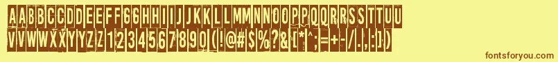 MoreNewsFromNowhere Font – Brown Fonts on Yellow Background