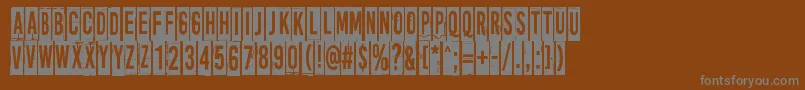 フォントMoreNewsFromNowhere – 茶色の背景に灰色の文字