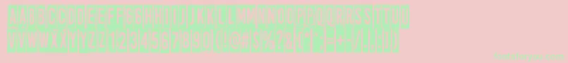 MoreNewsFromNowhere Font – Green Fonts on Pink Background