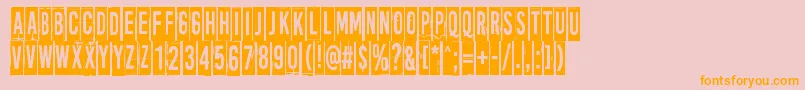 MoreNewsFromNowhere Font – Orange Fonts on Pink Background