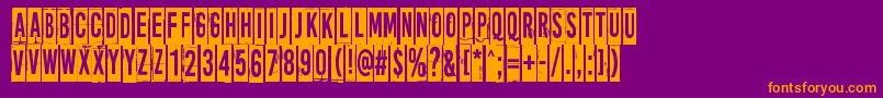MoreNewsFromNowhere Font – Orange Fonts on Purple Background
