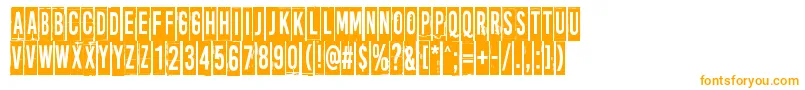 Czcionka MoreNewsFromNowhere – pomarańczowe czcionki na białym tle
