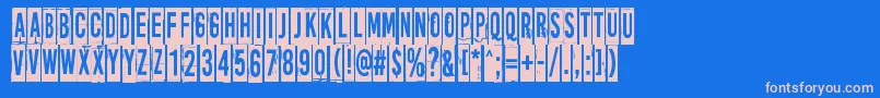 MoreNewsFromNowhere Font – Pink Fonts on Blue Background