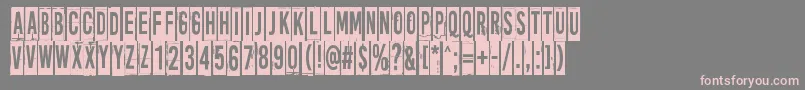 MoreNewsFromNowhere Font – Pink Fonts on Gray Background