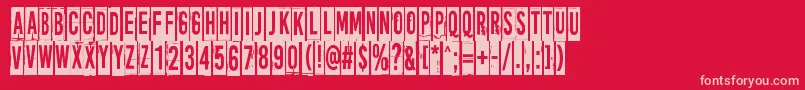 フォントMoreNewsFromNowhere – 赤い背景にピンクのフォント