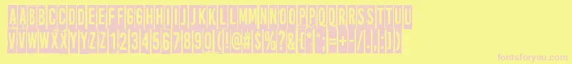 MoreNewsFromNowhere Font – Pink Fonts on Yellow Background