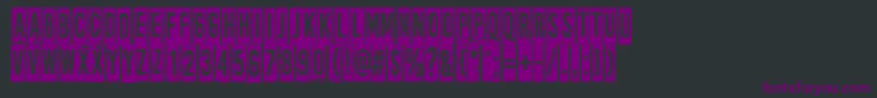 MoreNewsFromNowhere Font – Purple Fonts on Black Background