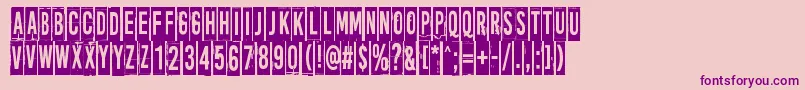 MoreNewsFromNowhere Font – Purple Fonts on Pink Background