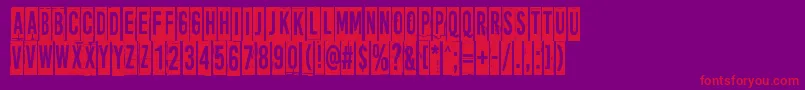 MoreNewsFromNowhere Font – Red Fonts on Purple Background