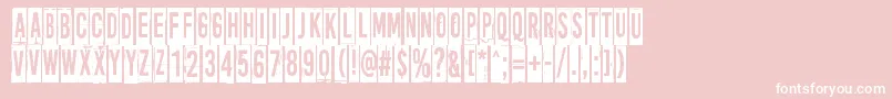 MoreNewsFromNowhere Font – White Fonts on Pink Background