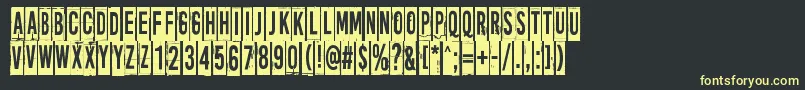 MoreNewsFromNowhere Font – Yellow Fonts on Black Background