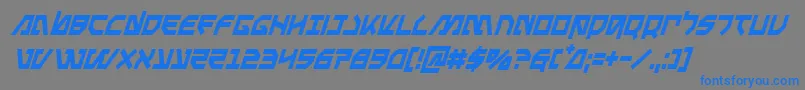 Metalstormcondital Font – Blue Fonts on Gray Background