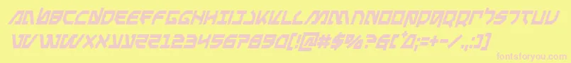 Metalstormcondital Font – Pink Fonts on Yellow Background