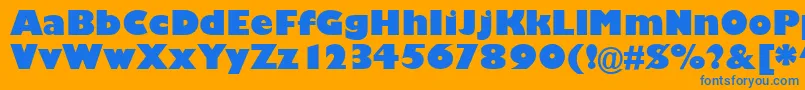 GarrisonKayo Font – Blue Fonts on Orange Background